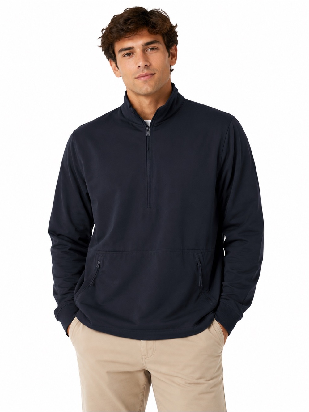 Hill City 1/4 Quarter Zip Pullover Navy Blue Small